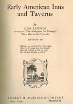 Lathrop, Early American Inns and Taverns.