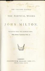 Milton, The Poetical Works of John Milton.