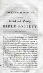 Anon. Fifteenth Report of the British and Foreign Bible Society.